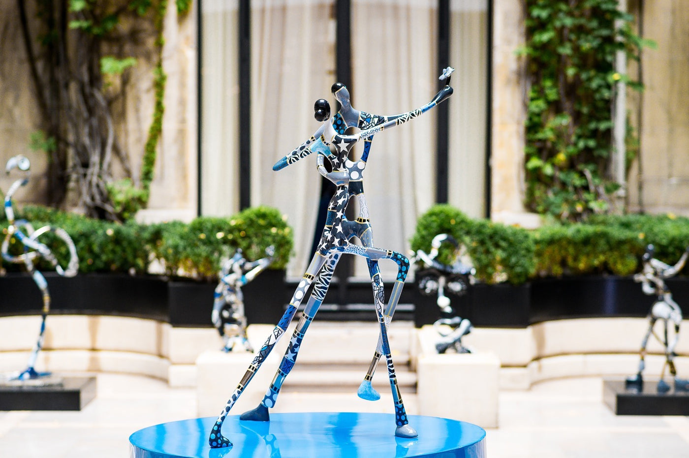 Sculptures by Dorit Levinstein installed at Plaza Athénée Paris